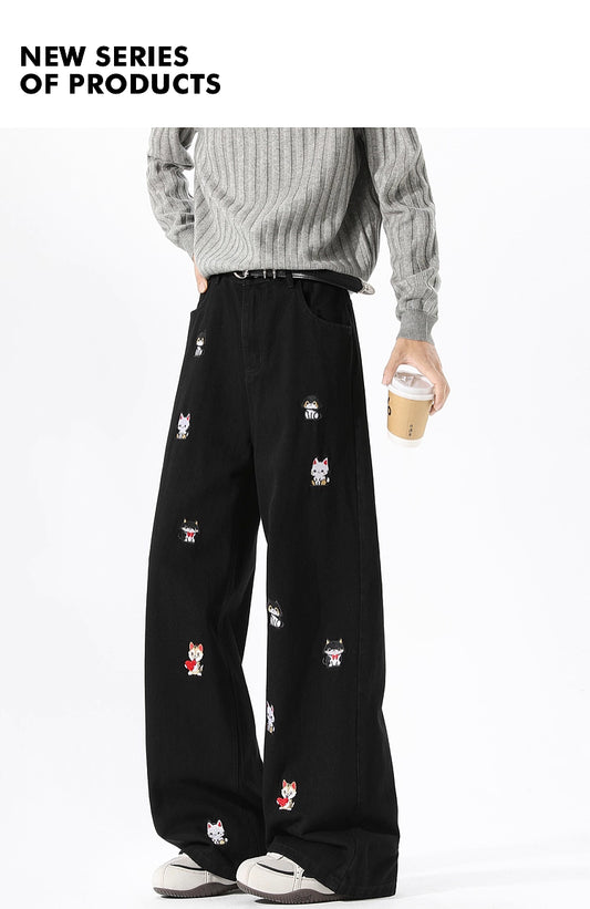 กางเกงยีนส์ผู้ชาย ขากว้างสตรีท